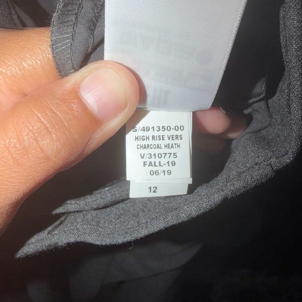 NWT GAP High-Rise Wide Leg size 12 Trousers Charcoal Heather - Picture 5 of 5